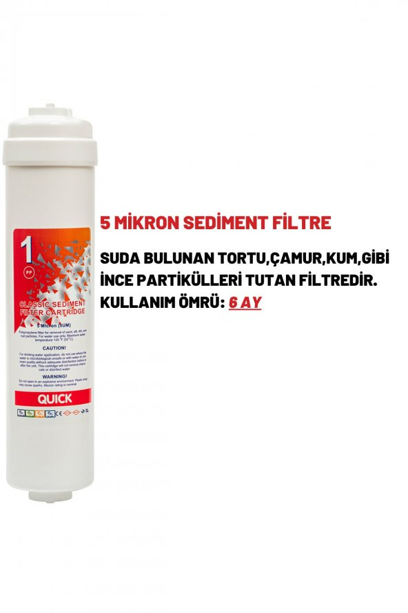 Kapalı Kasa Su Arıtma Cihazları ile Uyumlu 4lü Filtre Seti - 2