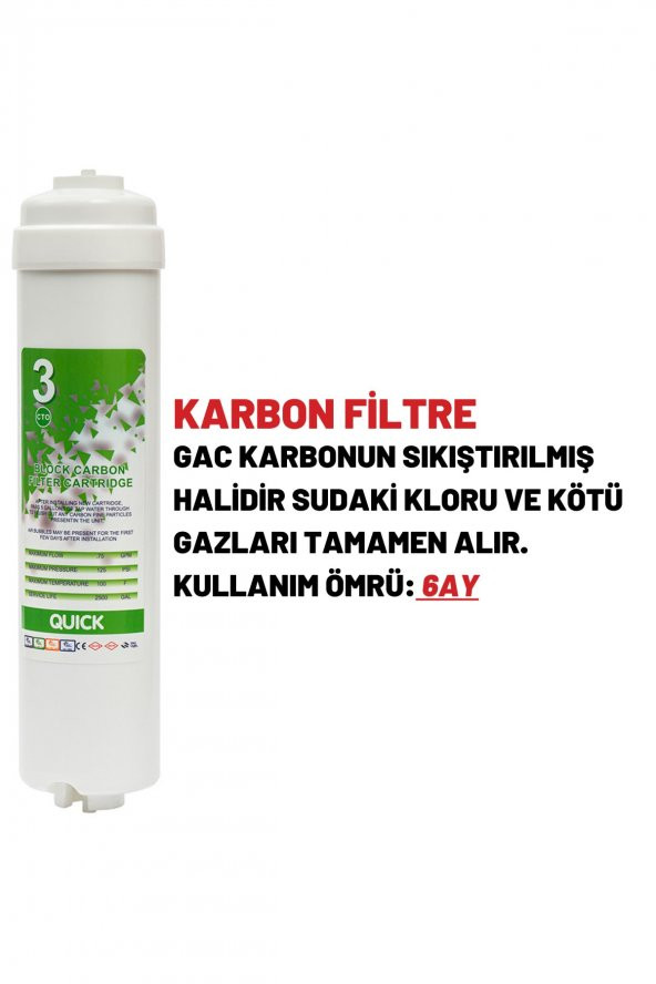 Kapalı Kasa Su Arıtma Cihazları ile Uyumlu 4lü Filtre Seti - 4
