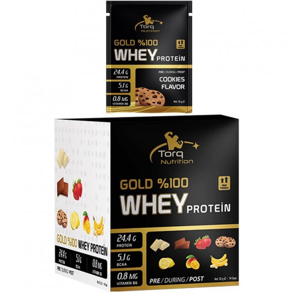 Torq Nutrition Gold Whey Protein 35 Gr x 14 SAŞE - Kurabiye