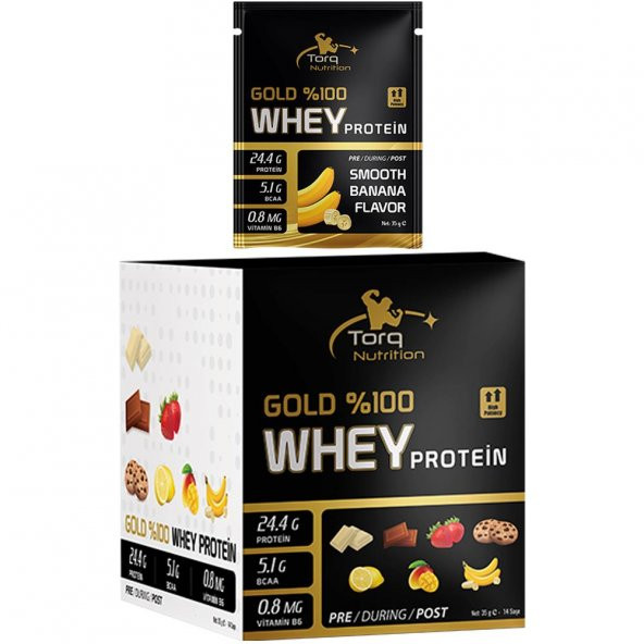 Torq Nutrition Gold Whey Protein 35 Gr x 14 SAŞE - Muz