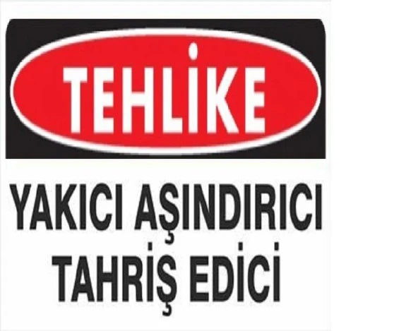 Uyarı Levhası Yakıcı Aşındırcı Tahriş Edici "773"