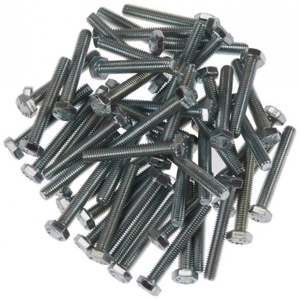 M6X20 DIN933 Cıvata ALTIGEN 8.8 Beyaz 5 Li Paket - 4