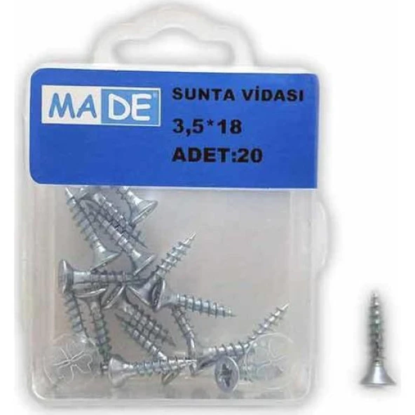 Made Sunta Vidası 3.5X18 ( 1 Kutu:20 Adet) ST-27 ürün görseli 1