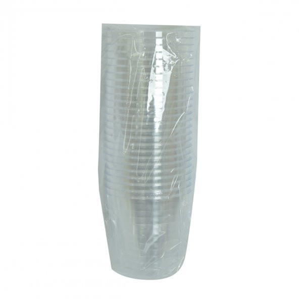 LokmanAVM Lüks Kristal Bardak Sert Plastik Çay Kahve Su Otomat Bardağı 180 Ml 25 li 1 Paket - 4