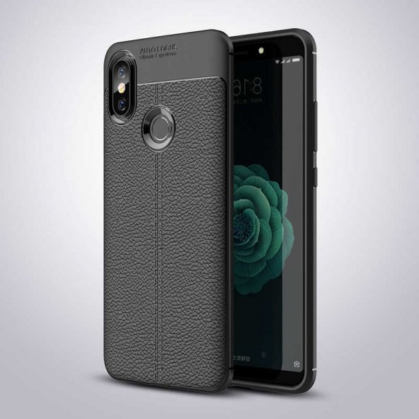 Xiaomi Mi 8 Kılıf Niss Antişok Korumalı Deri Silikon Kapak