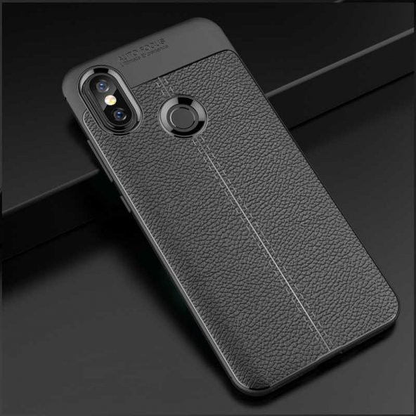 Xiaomi Mi 8 Kılıf Niss Antişok Korumalı Deri Silikon Kapak - 6