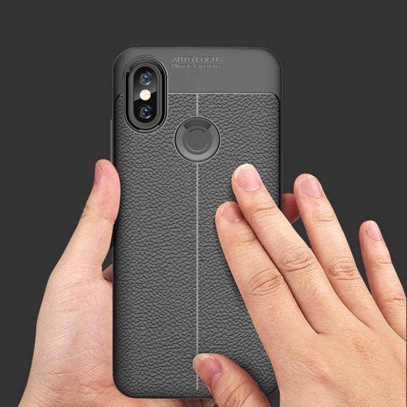 Xiaomi Mi 8 Kılıf Niss Antişok Korumalı Deri Silikon Kapak - 11