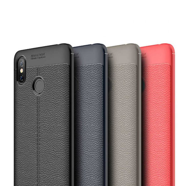 Xiaomi Mi Max 3 Kılıf Niss Antişok Korumalı Deri Silikon Kapak