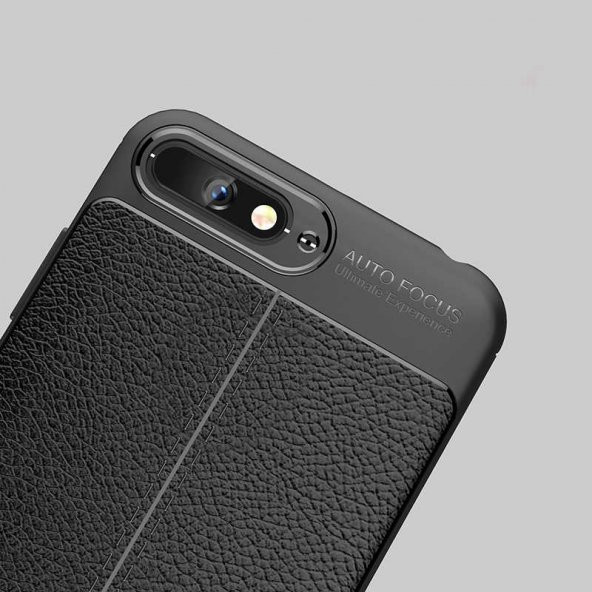 Huawei Y6 2018 Kılıf Niss Antişok Korumalı Deri Silikon Kapak - 9