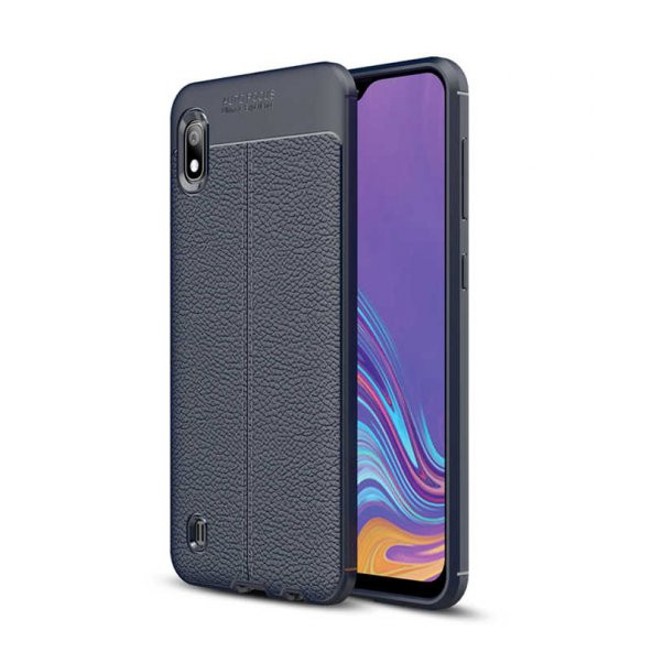 Samsung Galaxy A10 Kılıf Niss Antişok Korumalı Deri Silikon Kapak - 4