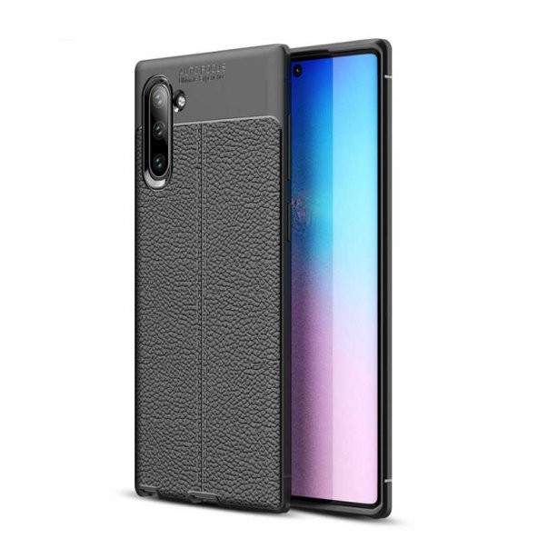 Samsung Galaxy Note 10 Kılıf Niss Antişok Korumalı Deri Silikon Kapak - 2