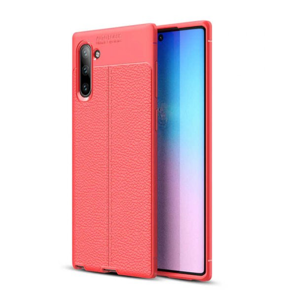 Samsung Galaxy Note 10 Kılıf Niss Antişok Korumalı Deri Silikon Kapak - 4