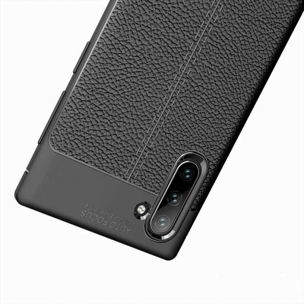 Samsung Galaxy Note 10 Kılıf Niss Antişok Korumalı Deri Silikon Kapak - 6