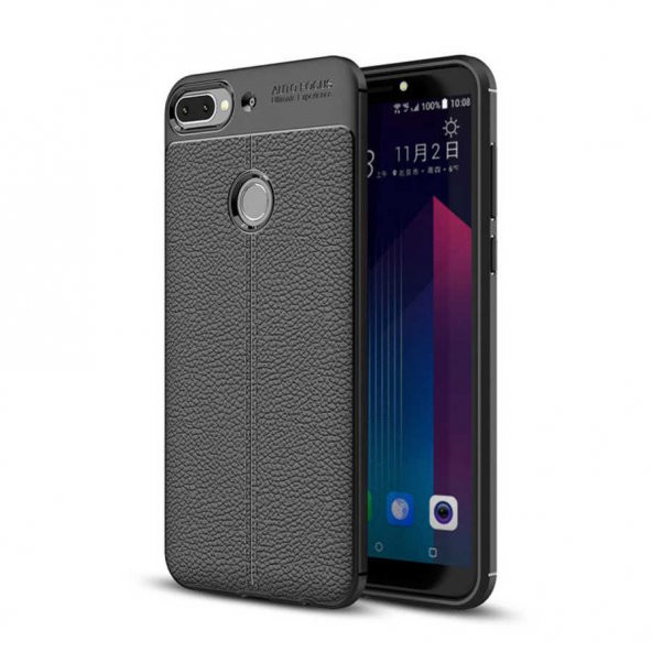 HTC Desire 12 Plus Kılıf Niss Antişok Korumalı Deri Silikon Kapak - 3