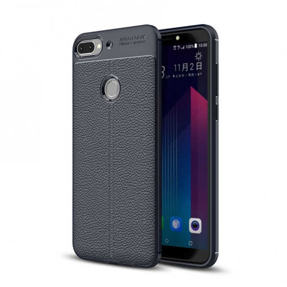 HTC Desire 12 Plus Kılıf Niss Antişok Korumalı Deri Silikon Kapak - 6