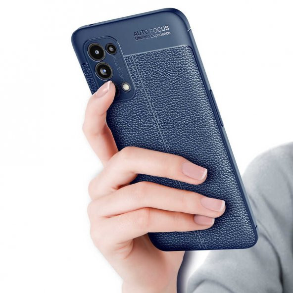 Oppo Reno 5 Pro 5G Kılıf Niss Antişok Korumalı Deri Silikon Kapak - 10