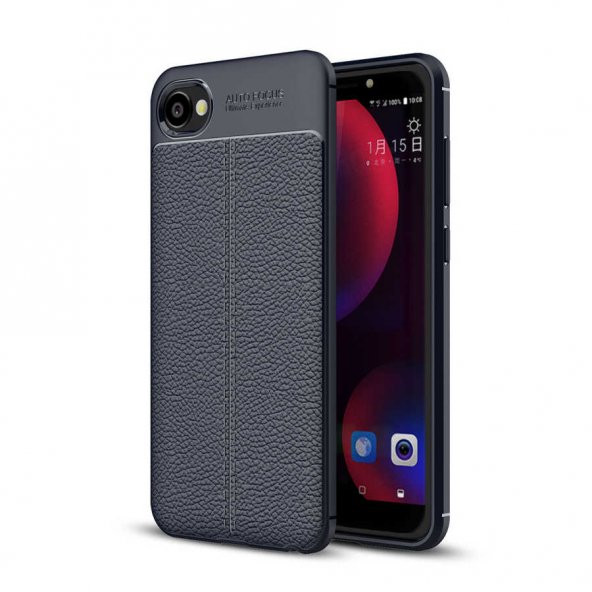 HTC Desire 12 Kılıf Niss Antişok Korumalı Deri Silikon Kapak - 6