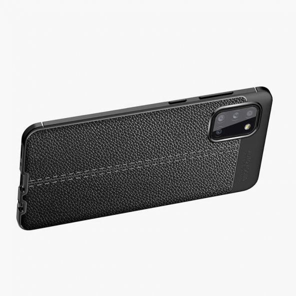 Samsung Galaxy A31 Kılıf Niss Antişok Korumalı Deri Silikon Kapak - 5