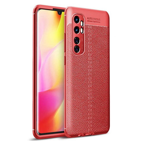 Xiaomi Mi Note 10 Lite Kılıf Niss Antişok Korumalı Deri Silikon Kapak - 3