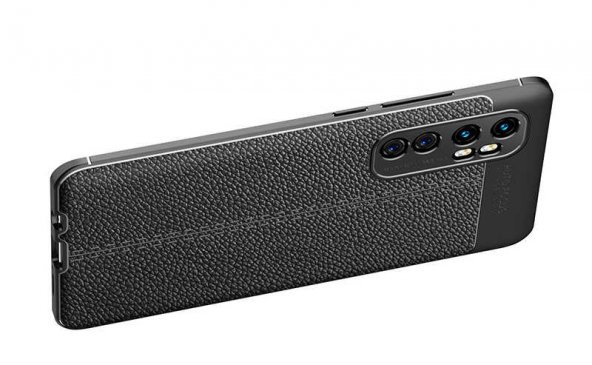 Xiaomi Mi Note 10 Lite Kılıf Niss Antişok Korumalı Deri Silikon Kapak - 10