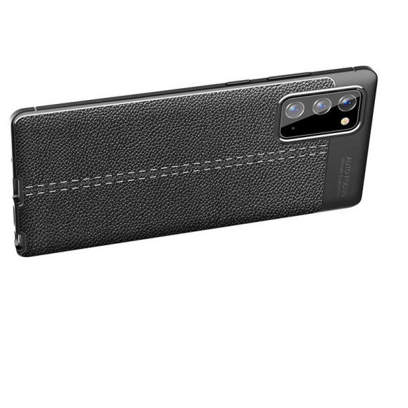 Samsung Galaxy Note 20 Kılıf Niss Antişok Korumalı Deri Silikon Kapak - 5
