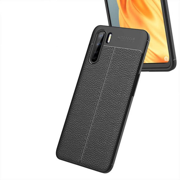 Oppo A91 Kılıf Niss Antişok Korumalı Deri Silikon Kapak - 10