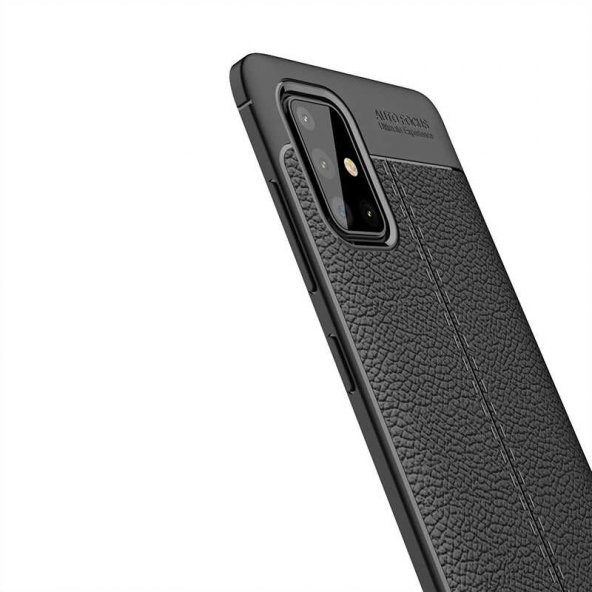 Samsung Galaxy M31S Kılıf Niss Antişok Korumalı Deri Silikon Kapak - 6