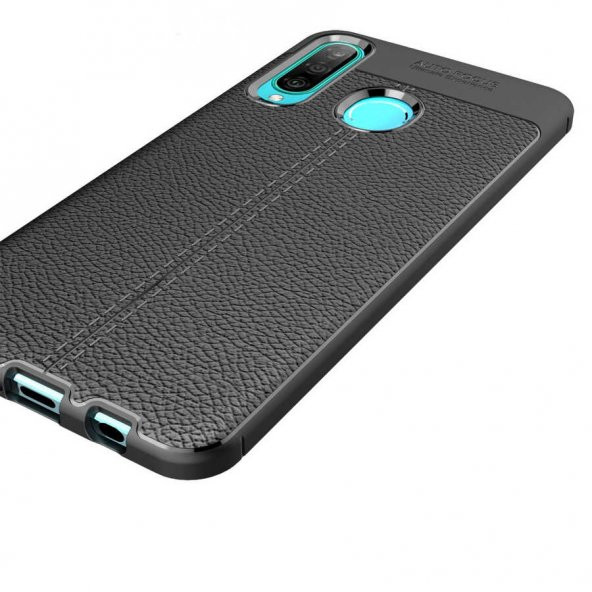 Huawei P30 Lite Kılıf Niss Antişok Korumalı Deri Silikon Kapak - 9