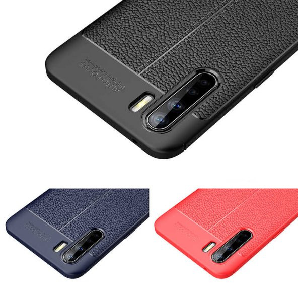Oppo Reno 3 Kılıf Niss Antişok Korumalı Deri Silikon Kapak - 12