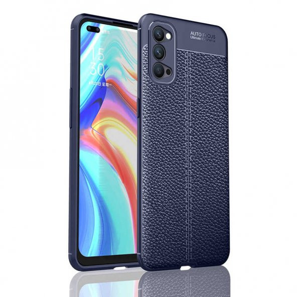 Oppo Reno 4 Kılıf Niss Antişok Korumalı Deri Silikon Kapak - 4