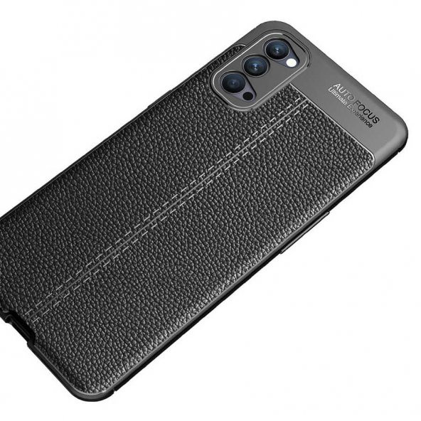 Oppo Reno 4 Kılıf Niss Antişok Korumalı Deri Silikon Kapak - 6