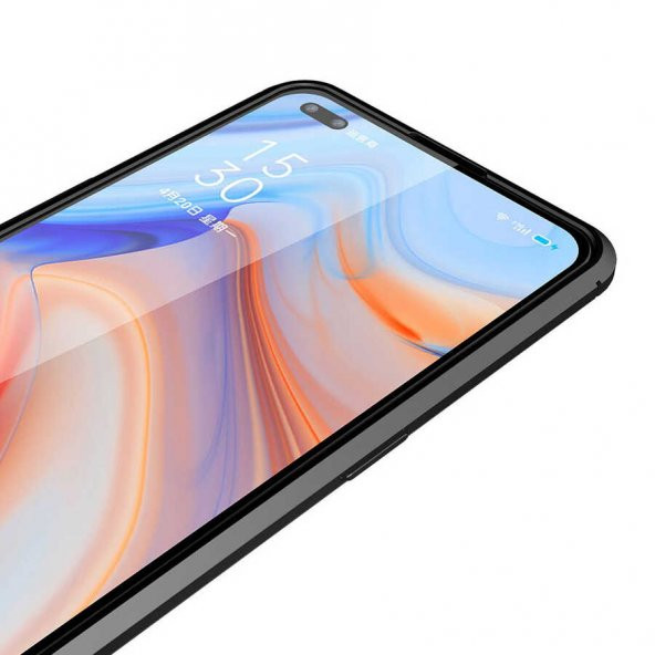Oppo Reno 4 Kılıf Niss Antişok Korumalı Deri Silikon Kapak - 9