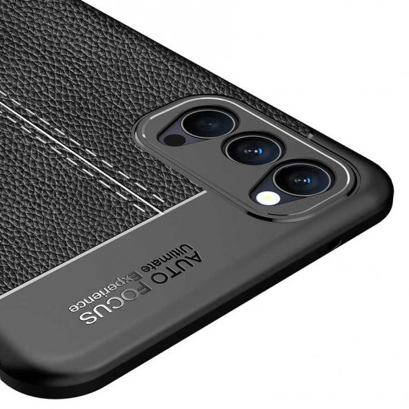 Oppo Reno 4 Kılıf Niss Antişok Korumalı Deri Silikon Kapak - 10