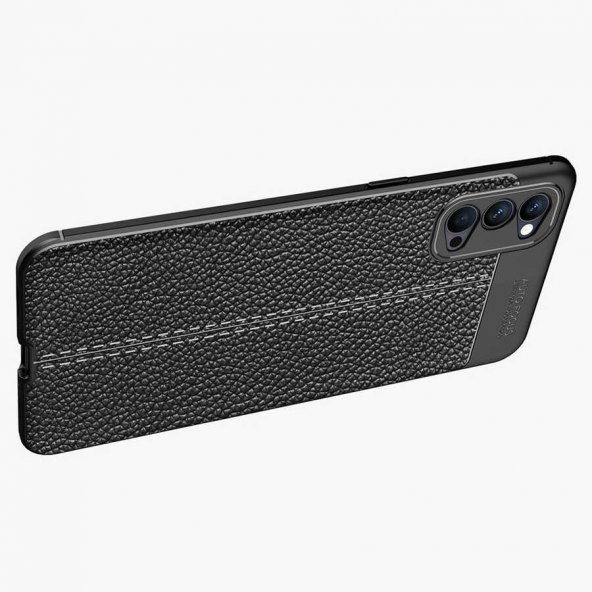 Oppo Reno 4 Kılıf Niss Antişok Korumalı Deri Silikon Kapak - 12
