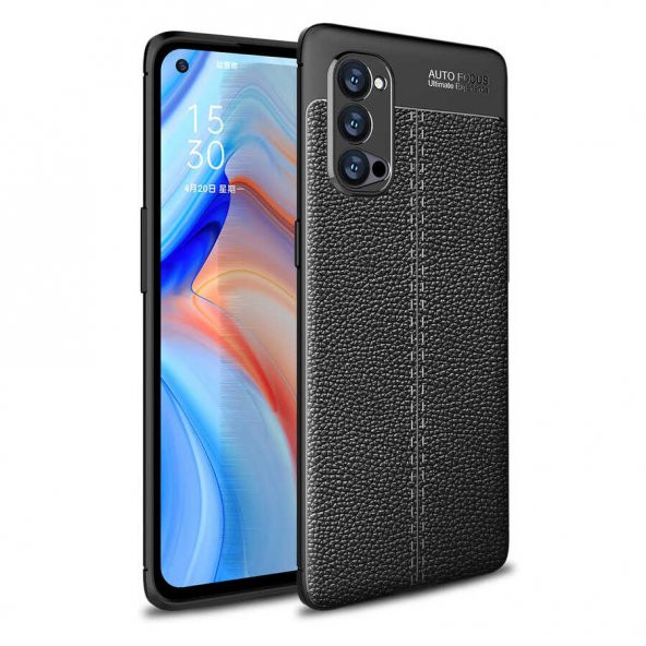 Oppo Reno 4 Pro 4G Kılıf Niss Antişok Korumalı Deri Silikon Kapak - 2