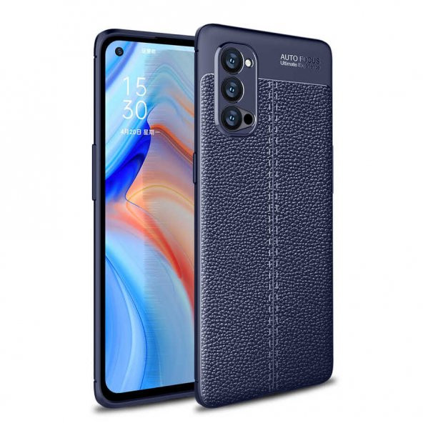 Oppo Reno 4 Pro 4G Kılıf Niss Antişok Korumalı Deri Silikon Kapak - 4