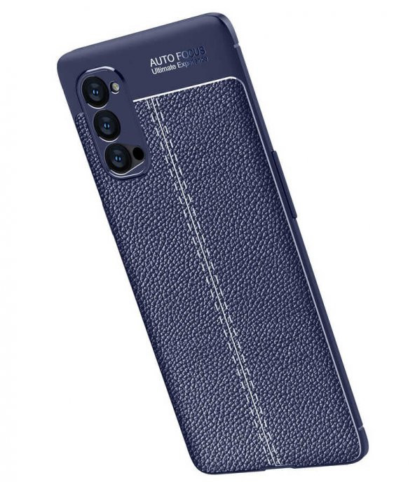 Oppo Reno 4 Pro 4G Kılıf Niss Antişok Korumalı Deri Silikon Kapak - 6