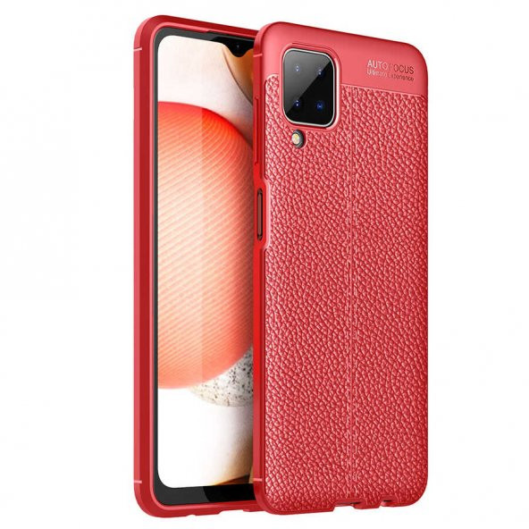 Samsung Galaxy A12 Kılıf Niss Antişok Korumalı Deri Silikon Kapak - 3