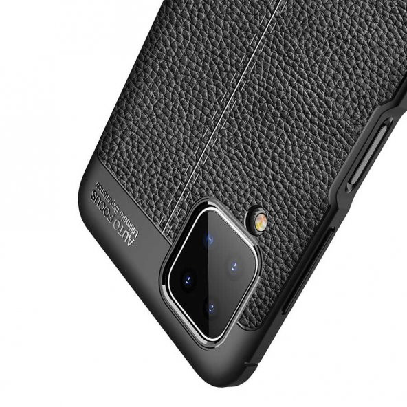 Samsung Galaxy A12 Kılıf Niss Antişok Korumalı Deri Silikon Kapak - 11