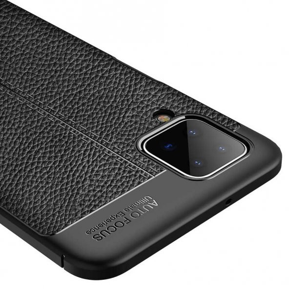 Samsung Galaxy A12 Kılıf Niss Antişok Korumalı Deri Silikon Kapak - 12