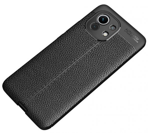 Xiaomi Mi 11 Kılıf Niss Antişok Korumalı Deri Silikon Kapak - 4