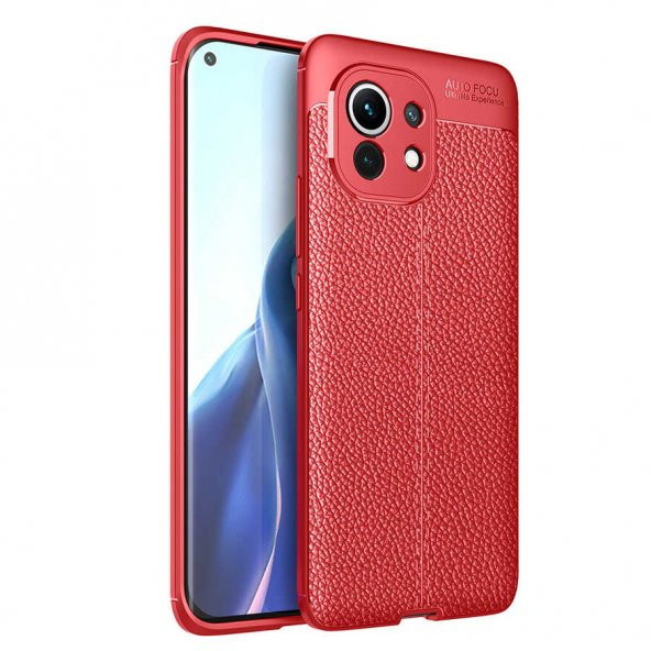 Xiaomi Mi 11 Kılıf Niss Antişok Korumalı Deri Silikon Kapak - 12