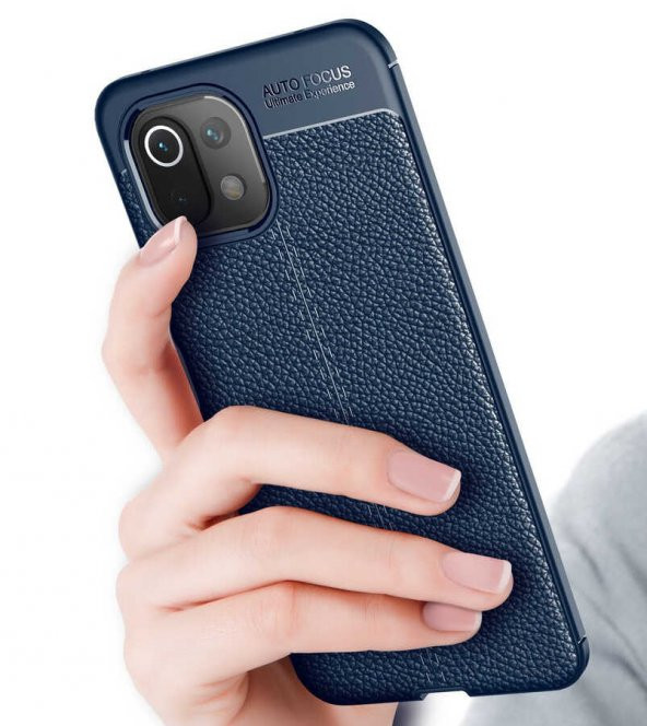 Xiaomi Mi 11 Lite Kılıf Niss Antişok Korumalı Deri Silikon Kapak - 4