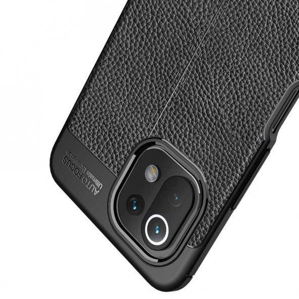 Xiaomi Mi 11 Lite Kılıf Niss Antişok Korumalı Deri Silikon Kapak - 9