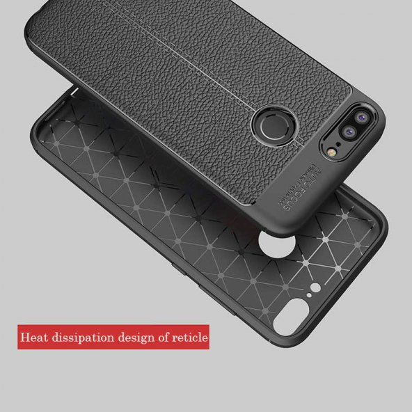 Huawei P Smart 2018 Kılıf Niss Antişok Korumalı Deri Silikon Kapak - 9