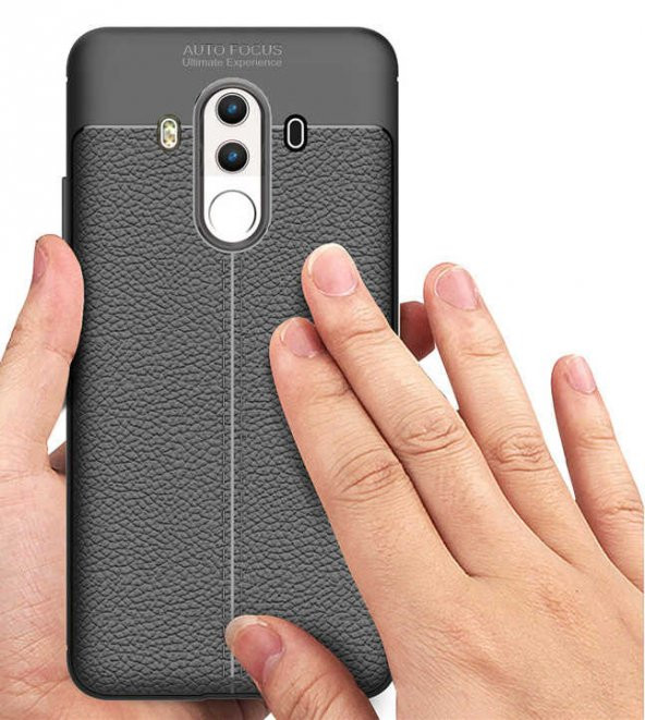 Huawei Mate 10 Pro Kılıf Niss Antişok Korumalı Deri Silikon Kapak - 9