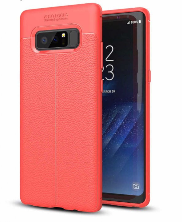 Samsung Galaxy Note 8 Kılıf Niss Antişok Korumalı Deri Silikon Kapak - 4