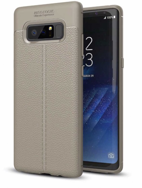 Samsung Galaxy Note 8 Kılıf Niss Antişok Korumalı Deri Silikon Kapak - 5