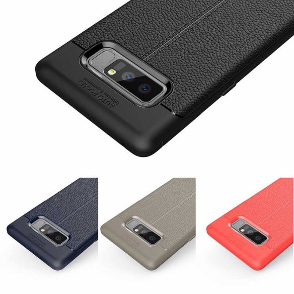 Samsung Galaxy Note 8 Kılıf Niss Antişok Korumalı Deri Silikon Kapak - 7