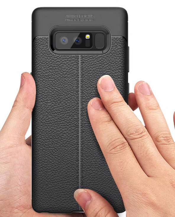 Samsung Galaxy Note 8 Kılıf Niss Antişok Korumalı Deri Silikon Kapak - 8